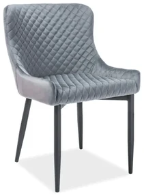 Scaun de sufragerie Casandra (Gri + Negru). Promo -6%. 1050050