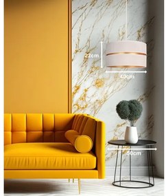 Lustră pe cablu Duolla DUO 1xE27/15W/230V d. 40 cm crem/auriu