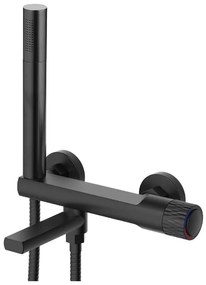 Bateria pentru cada Mexen Diamond cu set de dus, negru - 71530-70