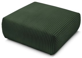 Taburet verde închis cu tapițerie din catifea reiată Lucien – Bobochic Paris