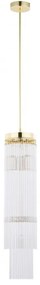 Lustra design LUX diametru 15cm din alama decorata cu sticla Filago