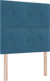 vidaXL Tăblie LED cu benzi LED Manual albastru 90 cm Catifea