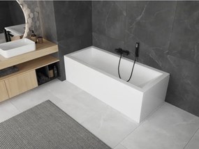 Mexen Cubik cadă dreptunghiulară 170 x 70 cm cu panou, albă - 55031707000X