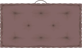 vidaXL Pernă de podea din paleți, gri taupe, 73 x 40 x 7 cm, bumbac