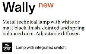 Lampa de birou cu brat articulat WALLY TL1 NERO RAME