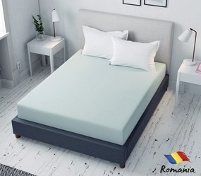 Cearceaf de pat verde cu elastic Evostar bumbac100% ranforce /90x200 cm dimensiune standard