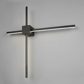 Aplică de perete negru-mat LED cu intensitate reglabilă Cassino – Trio