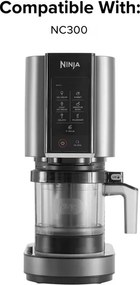 Set recipiente pentru înghetata Ninja Creami XSKPNTLID4EUK, 4х473 ml, Fara BPA, Etanse, Transparent / Multicolor