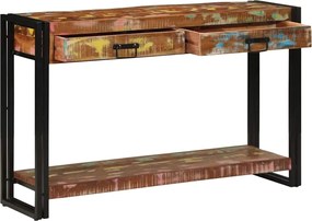vidaXL Masă de consolă cu sertar Multicolour Lemn recuperat masiv