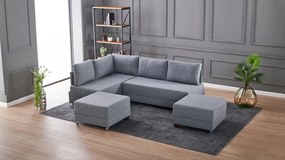 Coltar Extensibil Fly Corner Sofa Bed Left, Gri