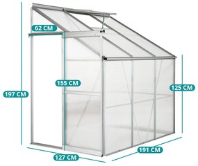 Seră de grădină din aluminiu