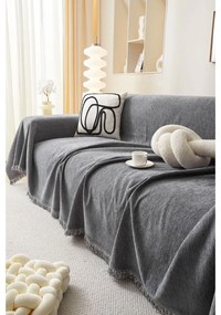 Husă gri închis pentru canapea cu 4 locuri Talo – Filumi