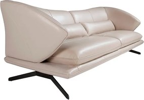 Canapea 3 locuri eleganta cu spatar original Cowhide leather taupe grey