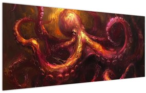 Tablou - Octopus, pictură în ulei (120x50 cm)