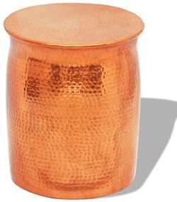 vidaXL Scaun/masă laterală, aluminiu bătut la ciocan, cupru/alamă