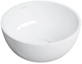 Omnires Shell M+ lavoar 35x35 cm rotund sub blat alb SHELL350UNBP