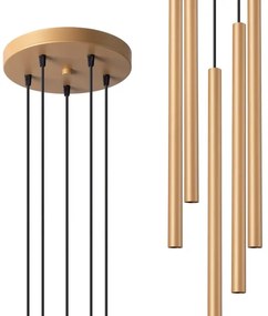 Lustră pe cablu Sollux SL.1174 PASTELO 5xG9/8W/230V auriu