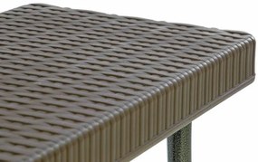 Bancă de grădină pliantă - design rotun maro 180x25 cm