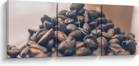 Tabloul cu cafea (cu ceas) (90x30 cm)