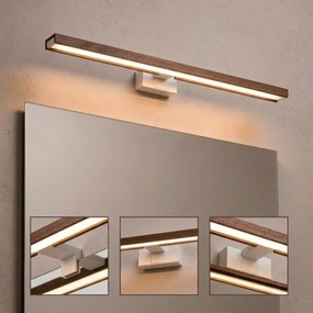 Brilagi -LED Iluminare pentru oglindă de baie WOODY MIRROR 3 în 1 LED/15W/230V IP44 alb/stejar/cireș