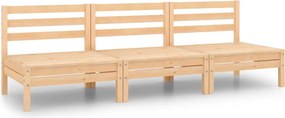 vidaXL Set mobilier de grădină, 3 piese, lemn masiv de pin