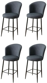 Set de scaune de bar Alte Anthracite, 4 bucăți, 4 buc