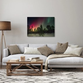 Tablou pe sticlă cu Northern Lights (70x50 cm)
