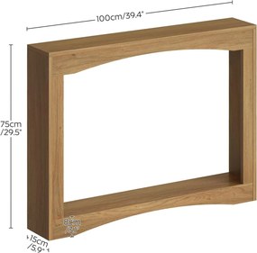 MAM25 - Masa Consola foarte ingusta, 100 cm, masuta hol, living, dining, dormitor - Maro Deschis / Maro