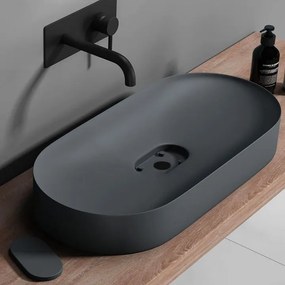 Lavoar pentru blat IRIS 71 cm gri mat