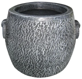 Ghiveci PE vintage, rotund, imitatie piatra, model STONE XL