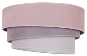 Lustră pe cablu Duolla TRIO 1xE27/15W/230V d. 45 cm roz/gri/alb