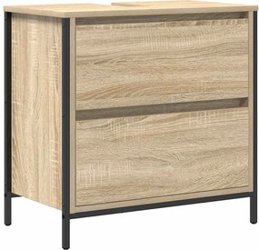 vidaXL Dulap pentru baie cu sertare Stejar Sonoma 60x34,5x60 cm