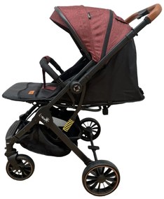 Carucior sport pentru copii cu maner reversibil si pliere compacta tip troller, 6-36 luni CPC-52-rosu