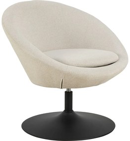 Fotoliu bej pivotant cu tapițerie din chenille Center – Actona