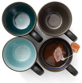 Căni negre/albastru-închis 4 buc. din ceramică 300 ml Gastro Black/Mix – Bitz