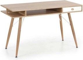 Birou B34, stejar sonoma/alb, 120x60x75 cm