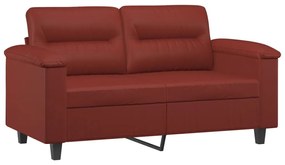 349249 vidaXL Canapea cu 2 locuri, roșu vin, 120 cm, material textil