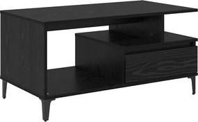 vidaXL Masă de cafea Stejar Negru 90 x 49 x 45 cm Lemn compozit