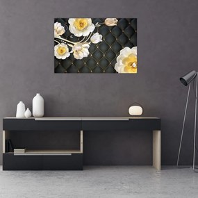 Tablou - Imagine cu flori de trandafir alb (90x60 cm)