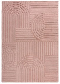Covor din lână Flair Rugs Zen Garden 160 x 230 cm, roz