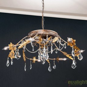 Lustra suspendata de LUX super eleganta Miramare 6-1600/7 OR silver-goldOR