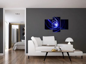 Tablou cu spirale albastre (90x60 cm)