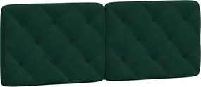 vidaXL Pernă tăblie de pat, verde, 140 cm, catifea