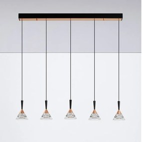 Lustra cu 5 pendule LED design modern PALUZ
