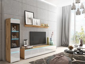 Mobilier living Selwyn I (wotan + Alb lucios ) (iluminat LED Alb). 1054035