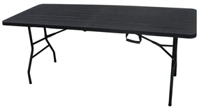 Autronic Masă de grădină, metal, plastic, negru,AZ-K100 3 BK