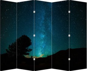 Paravan - Cerul nocturn și stele (210x170 cm)