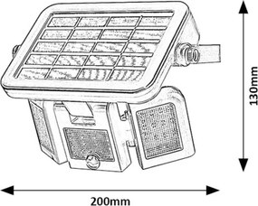 Lampa solara cu senzor de miscare Lihull