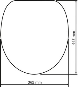 Capac WC cu închidere lentă Wenko Slate Rock, 44,5 x 36,5 cm