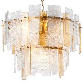 Candelabru design LUX, Sticla Texturata, Cassiano